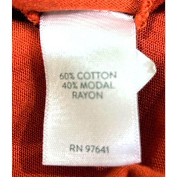 J. Jill Burnt Orange Short Sleeve A-Line Stretch Swing Top - Picture 7 of 7